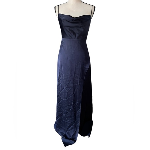 Anthropologie  BHLDN Dresses & Skirts - Anthropologie  BHLDN Sexy Evening Dress Navy Blue Full Length Maxi Size 2